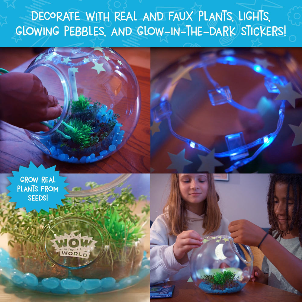 WONDERY KIDS UV LED lights illuminate phosphorescent decor for colorful science fun