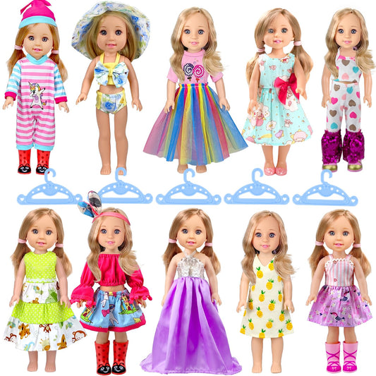WONDOLL 14-14.5 inch doll clothes set dresses for creative dress-up play.