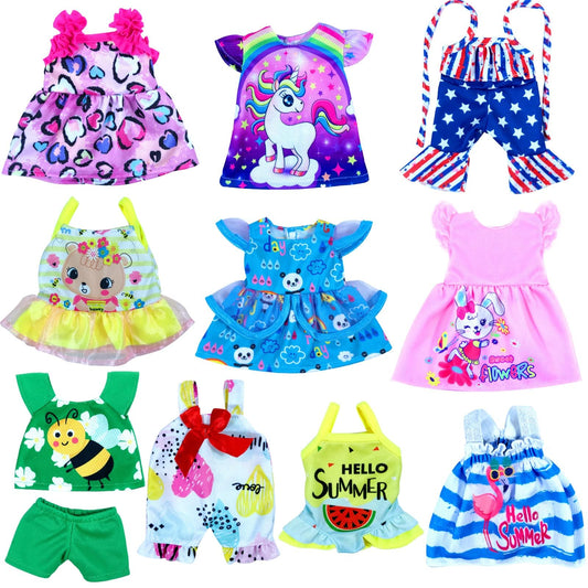 WONDOLL Alive 12in doll clothes front view with vibrant outfits for imaginative play