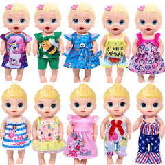 WONDOLL Alive 12in doll clothes side view showcasing easy-to-change designs