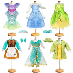 WONDOLL six dresses with tiaras for complete royal dress-up fun.