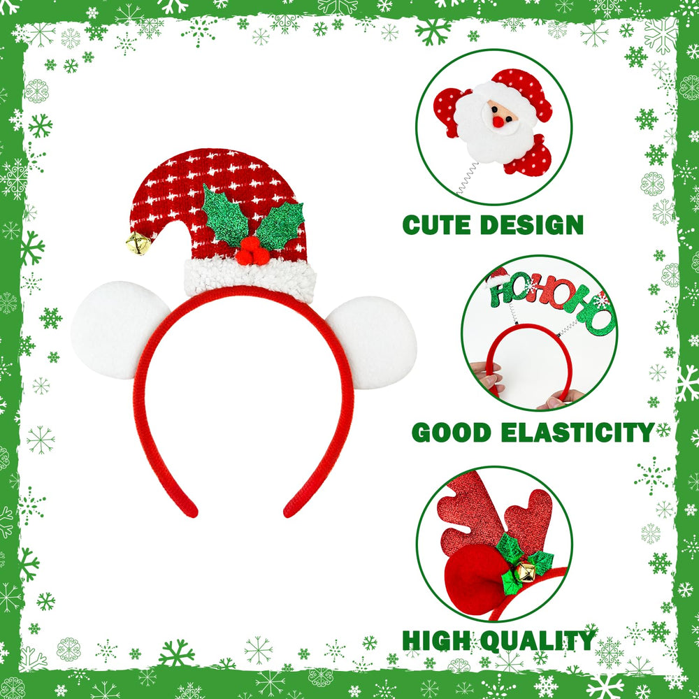 Wondrus Christmas headbands bulk HO HO HO design, adds fun to office parties.