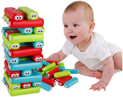wonuu Stacking Blocks with Cards: bright cartoon cards spark curiosity during play.