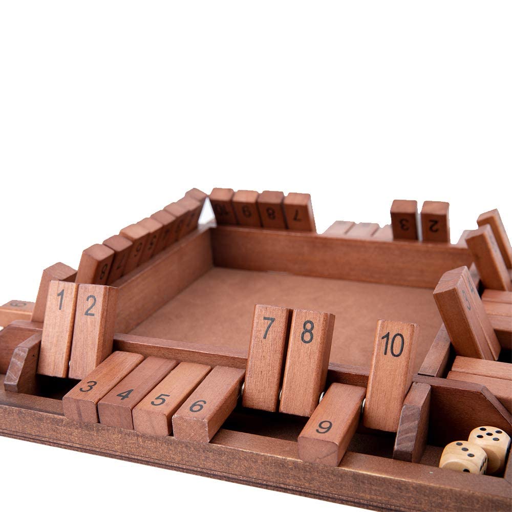 WOOD CITY Shut The Box solid wood construction for long-lasting use.