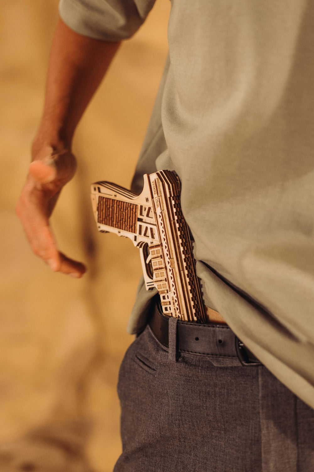 Wood Trick Defenders Gun wooden bullets designed for safe, interactive use