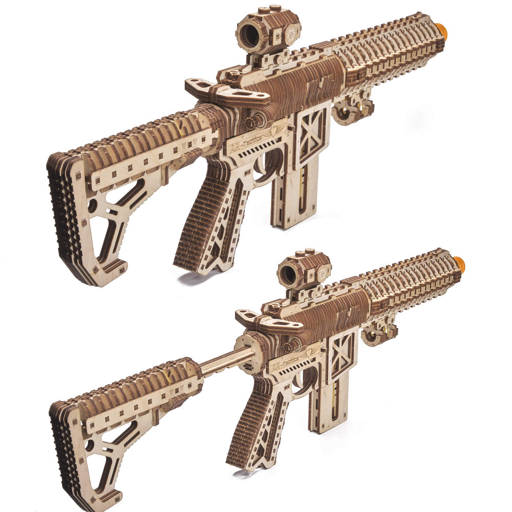 Wood Trick AR-T optical sight helps visualize aiming while building.