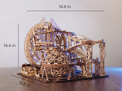 Wood Trick Marble Run assembly diagram helps guide experienced builders.
