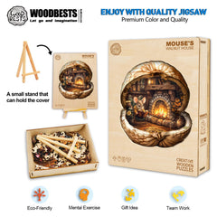 WOODBESTS Durable natural wood build supports repeated puzzle sessions for adults and kids
