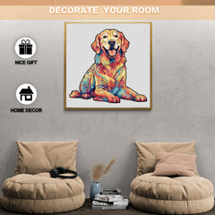 WOODBESTS Puzzle on desk as decor and conversation piece for workspace or living room.