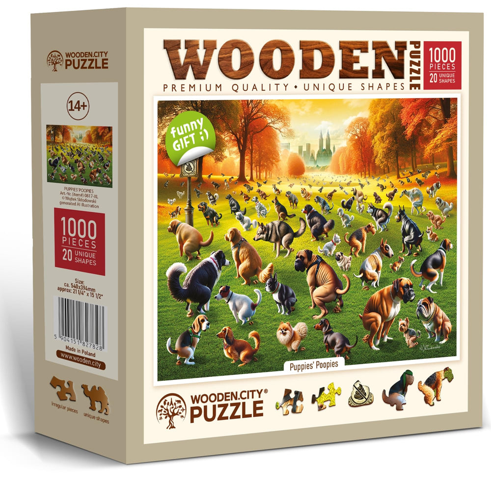 WOODEN.CITY Unique dog-themed gift for puzzle fans and humor lovers.