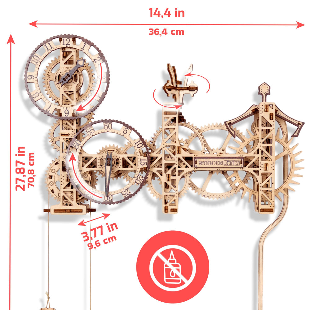 WOODEN.CITY laser-cut birch pieces for easy no-glue assembly.