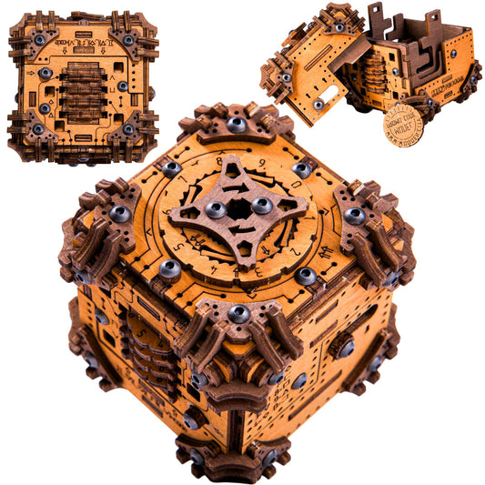 WOODEN.CITY Tesseract Secret box with laser-cut pieces ready for DIY escape room