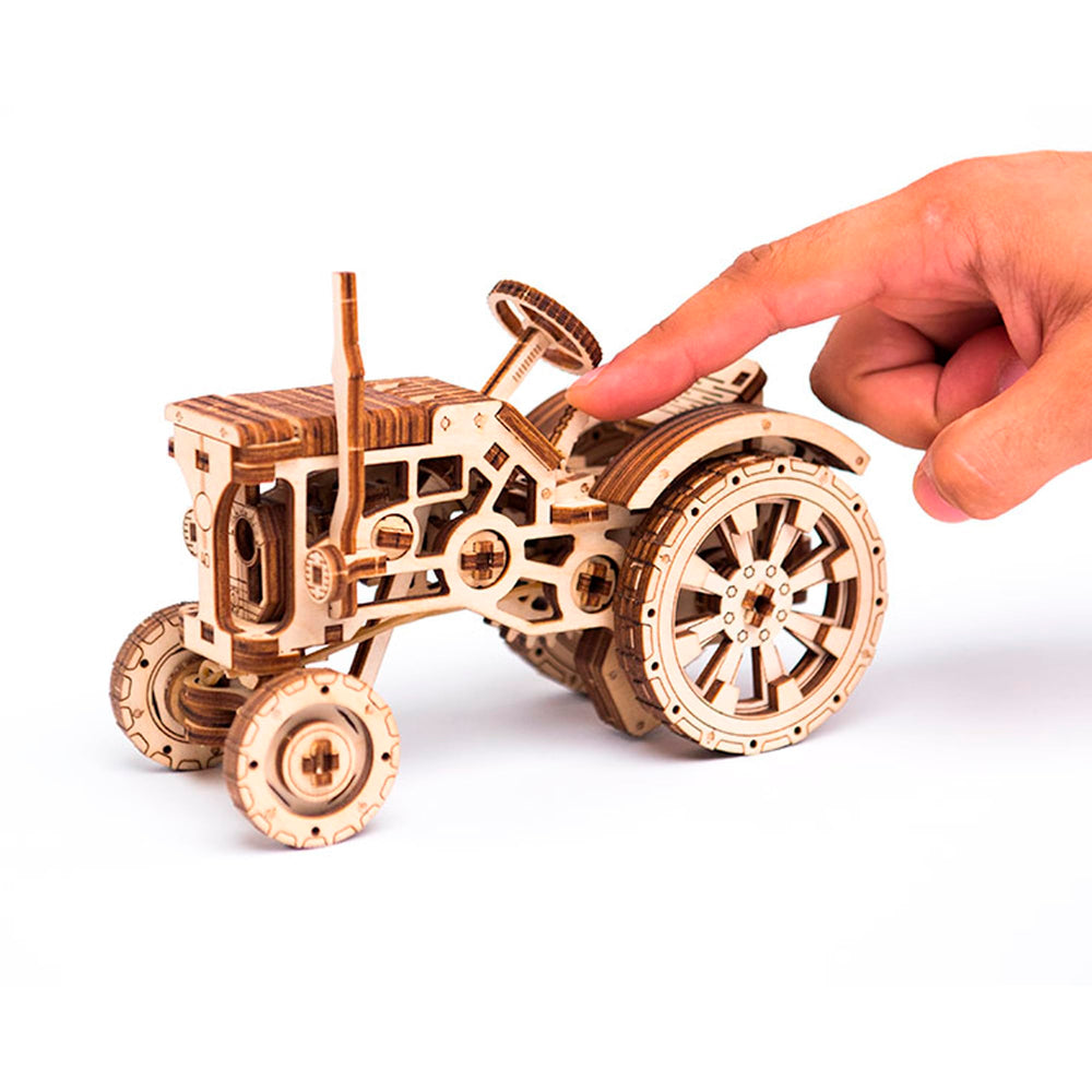 WOODEN.CITY Tractor 3D puzzle assembly sparking concentration during a focused build