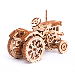 WOODEN.CITY Tractor 3D puzzle finished model displayed proudly for display-worthy craft