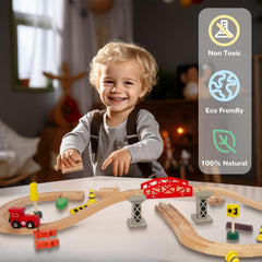 WoodenEdu compatibility with Brio and Thomas sets for mixing.