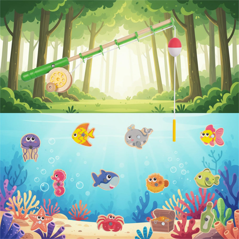 WoodenEdu 360-degree rotatable poles enable versatile play setups.