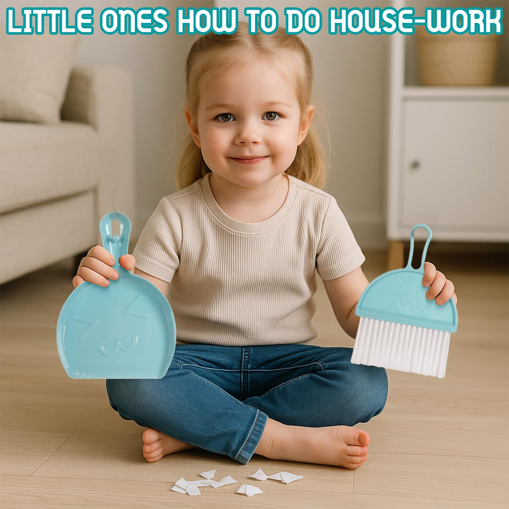 WoodenEdu Kids Cleaning Set brush for imaginative cleaning and organization.