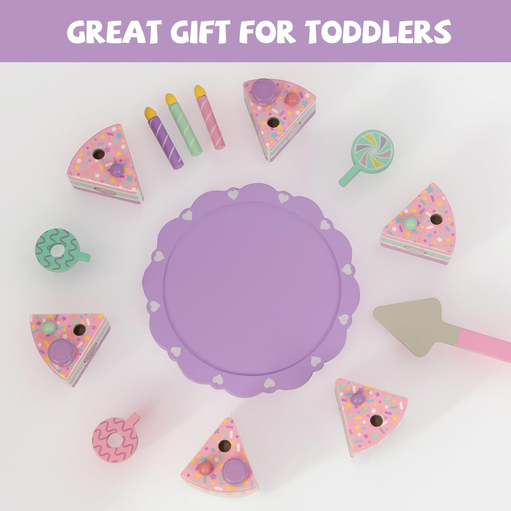 WoodenEdu Montessori-inspired cake toy for sequencing, sorting, and spatial awareness