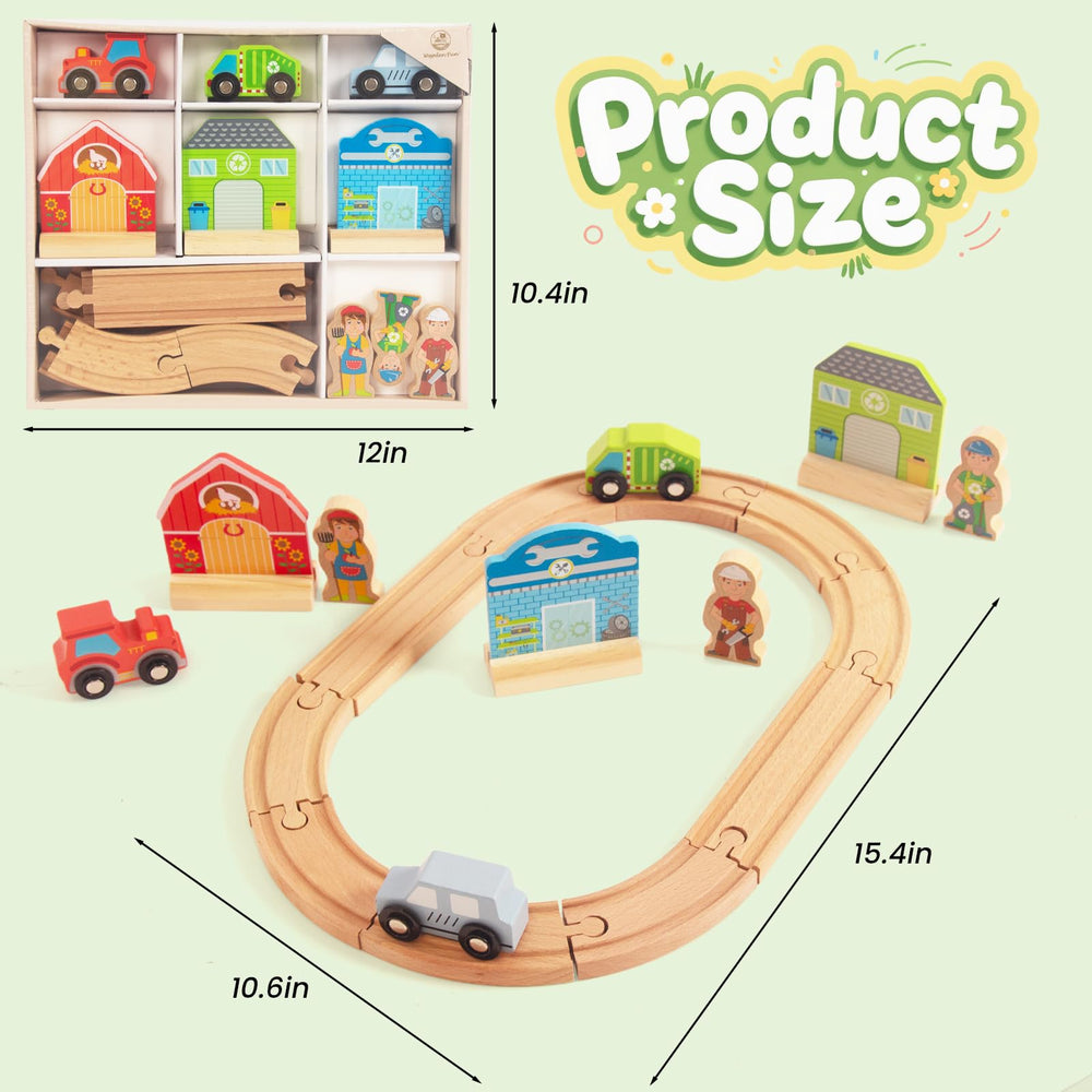 WOODENFUN bridge track assembly adds height and realistic railway scenery.