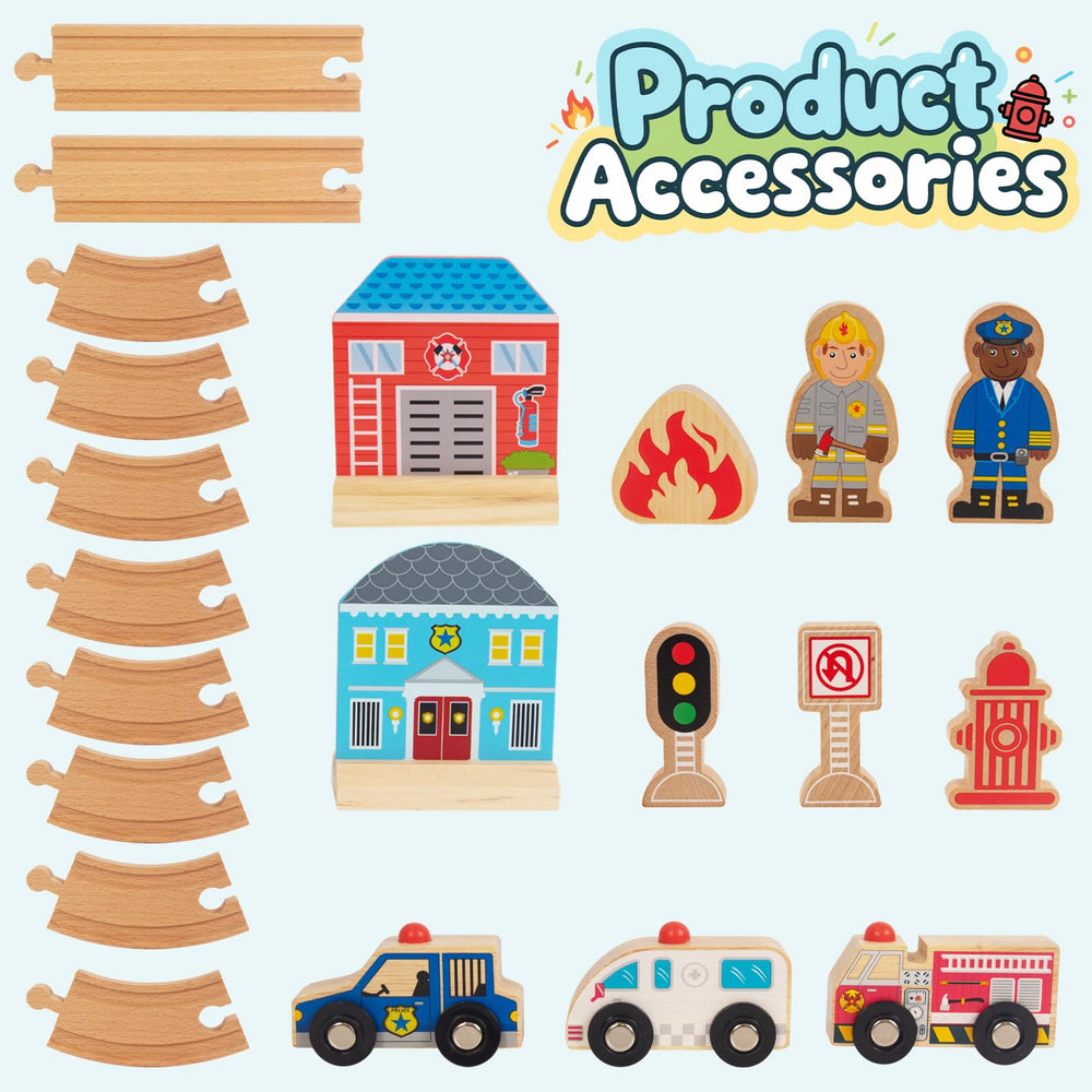 WOODENFUN hand-sanded edges promote gentle handling during busy play sessions.
