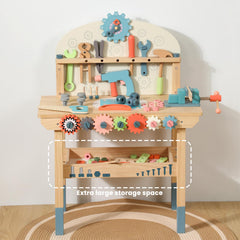 WOODENFUN kid tools set with hammer and screwdriver for playful learning.