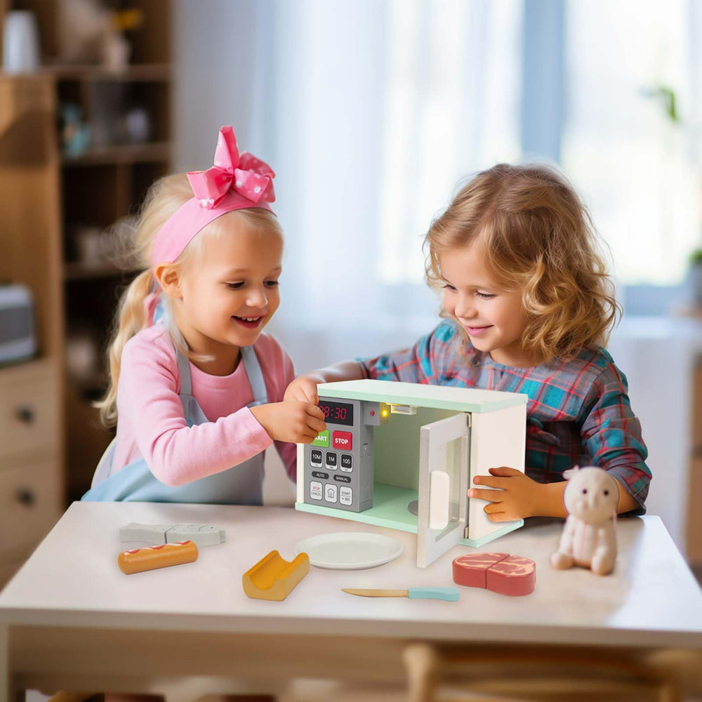 WOODENFUN kids delight in imaginative role-play as tiny chefs.