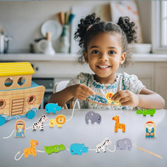 WOODENFUN Noah's Ark top lid for easy storage after play