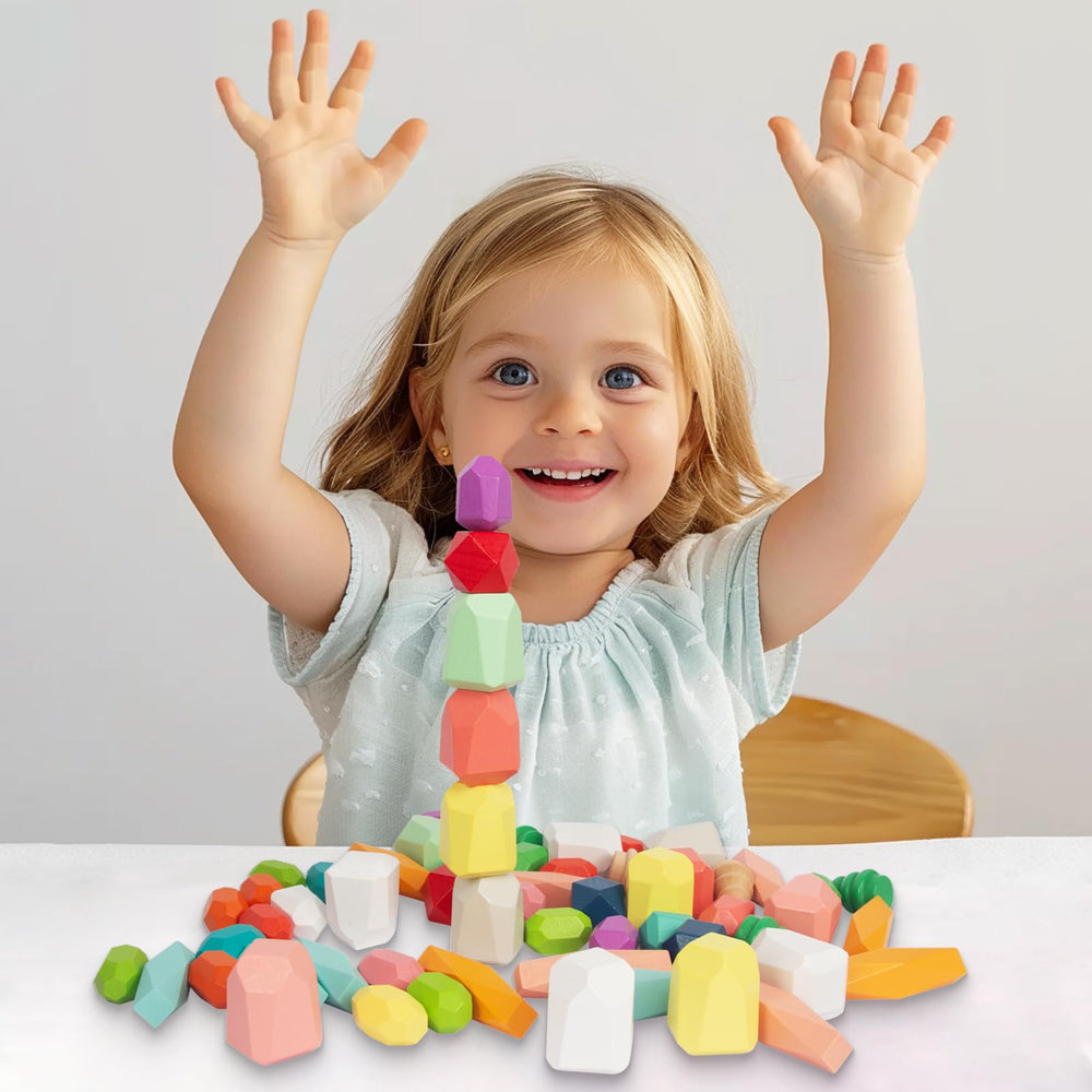 WOODENFUN colorful shapes teach color recognition and early geometry through play.