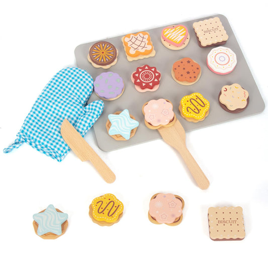 Woodenfun Sliceable Cookies Set sparks creative play while supporting fine motor development.