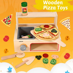 Wooderma pizza boxes and accessories support organized play and easy clean-up.