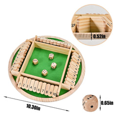 Wooderma Shut The Box pine wood construction ensures durable, smooth play