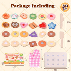 Wooderma slice and bake biscuits depict realistic play with the satisfying click when sliced.
