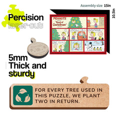 WOODLUX 5mm thick laser-cut puzzle pieces deliver a sturdy, satisfying fit.