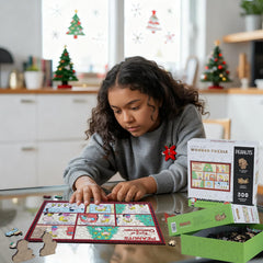 WOODLUX Peanuts puzzle includes a transparent sticker for easy hanging display.