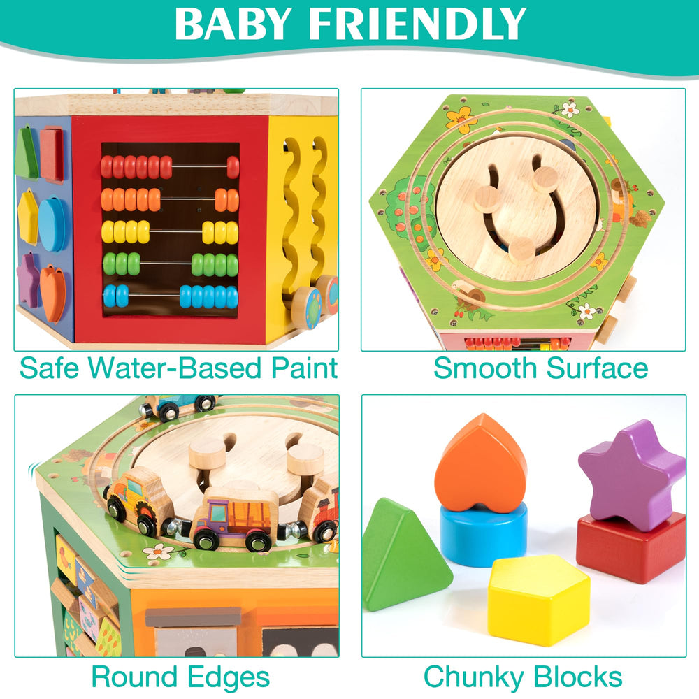 WOODMAM Bead maze path enhances dexterity and concentration.