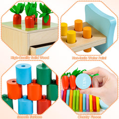 WOODMAM coin box and harvest game enhances sequencing and dexterity