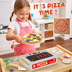 WOODMAM educational pizza playset; ideal gift for birthdays and holidays