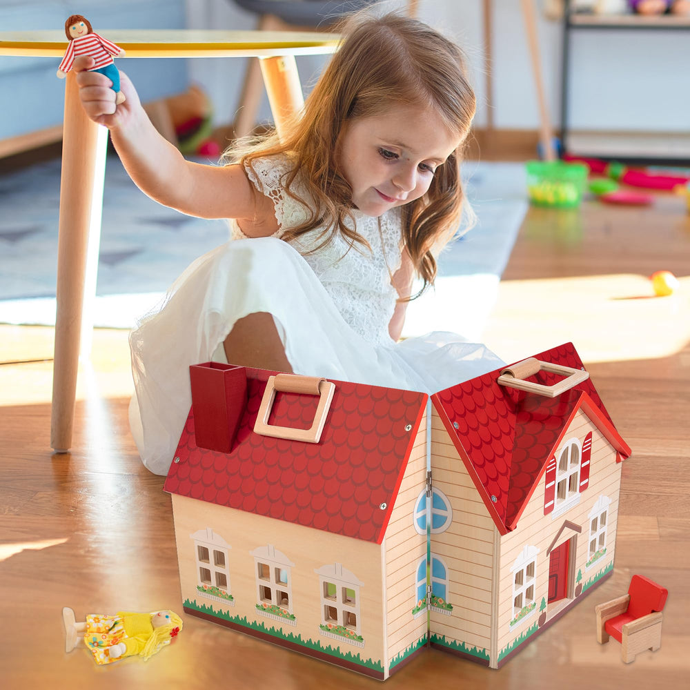 WOODMAM gift-ready dollhouse suitable for birthdays and holidays