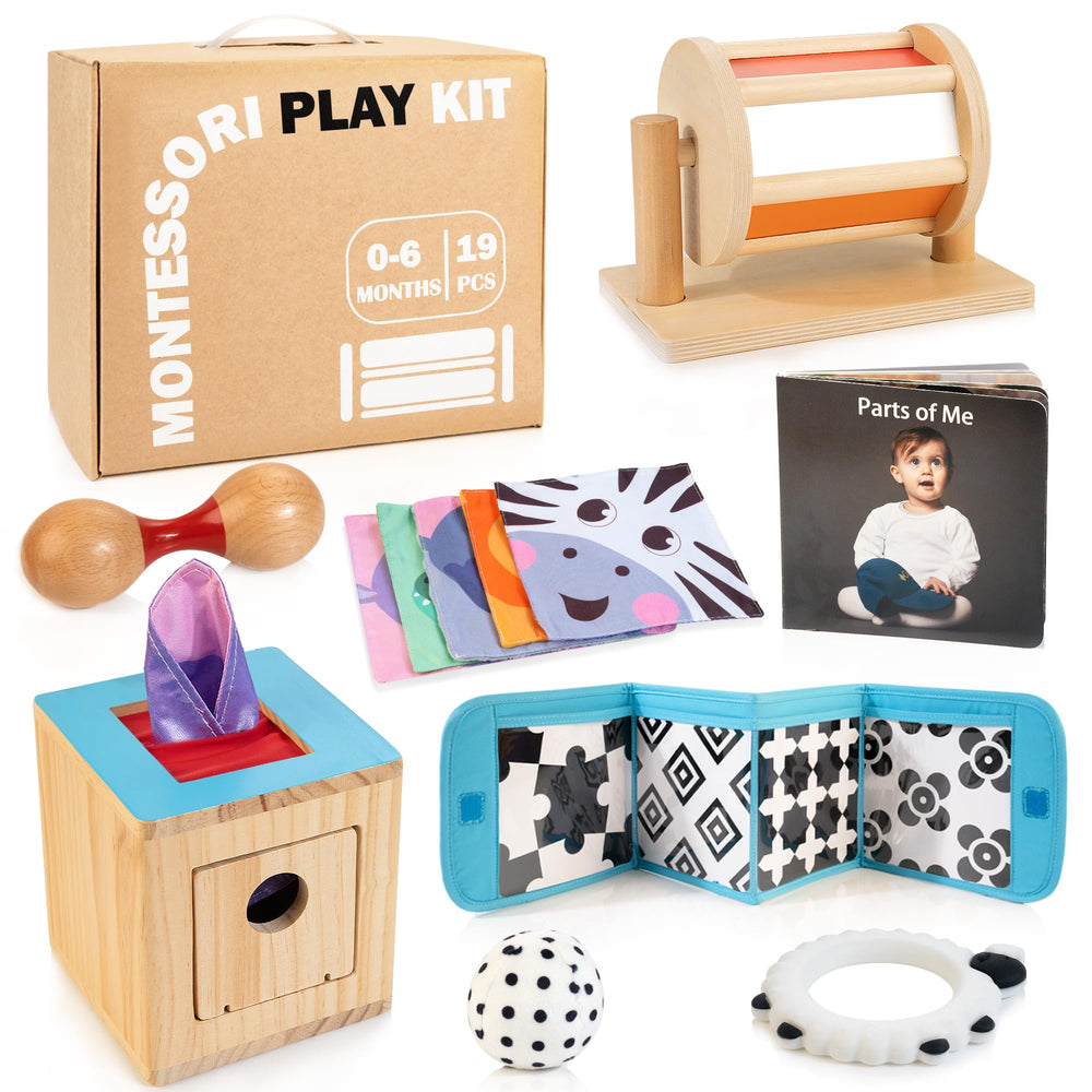WOODMAM Montessori spinning drum supports early sensory exploration and motor coordination.