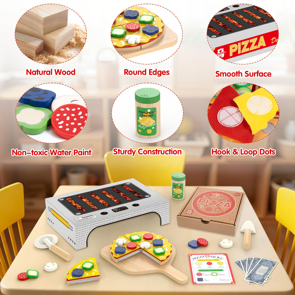 WOODMAM play money; supports pretend payments and arithmetic in shop play