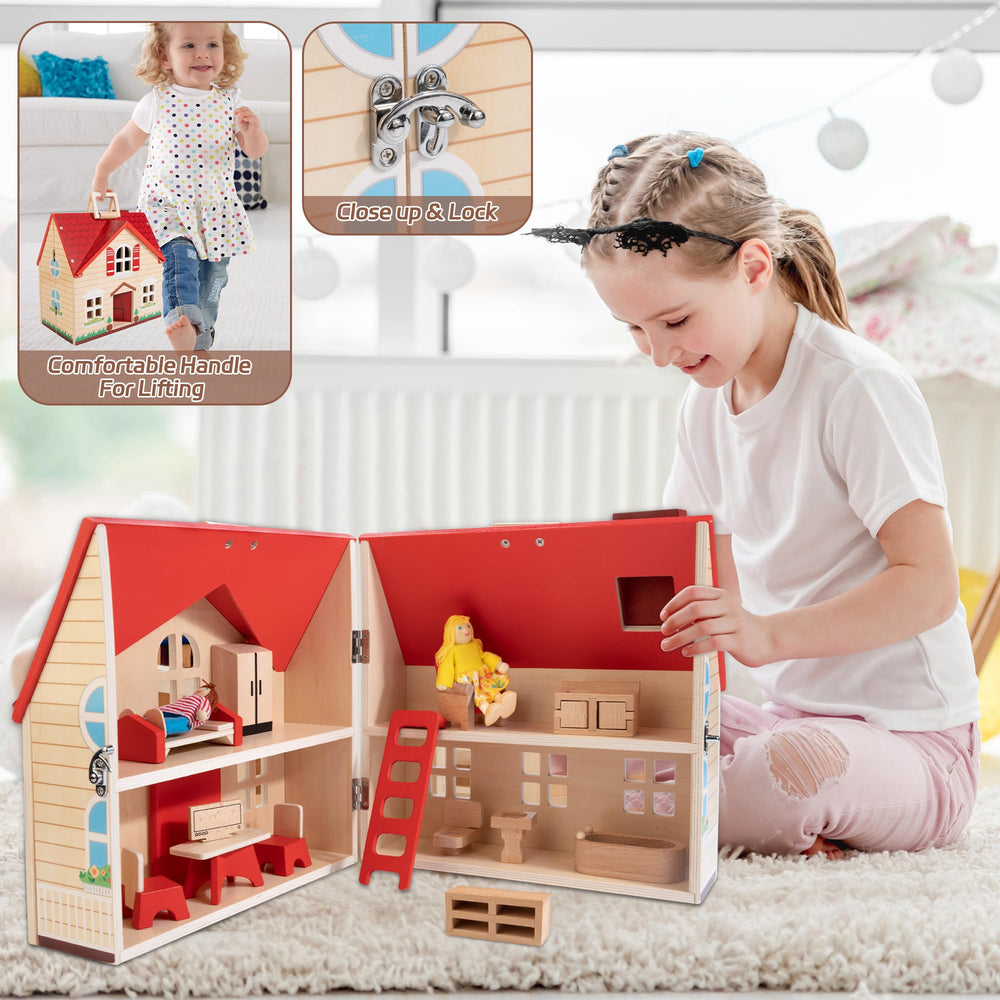 WOODMAM two-story cottage exterior with charming illustrations for storytelling