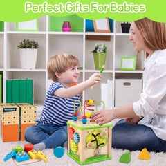 WOODMAM gears rotation fosters problem solving and fine motor control.
