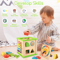 WOODMAM learning clock helps early time-telling through interactive play.