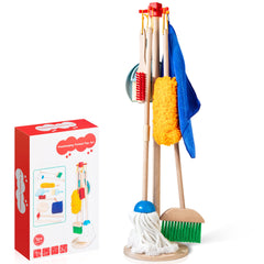 WoodMam wooden broom for toddlers supports pretend play and motor skill development