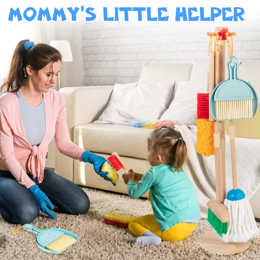 WoodMam hand brush boosts fine motor control during housekeeping play