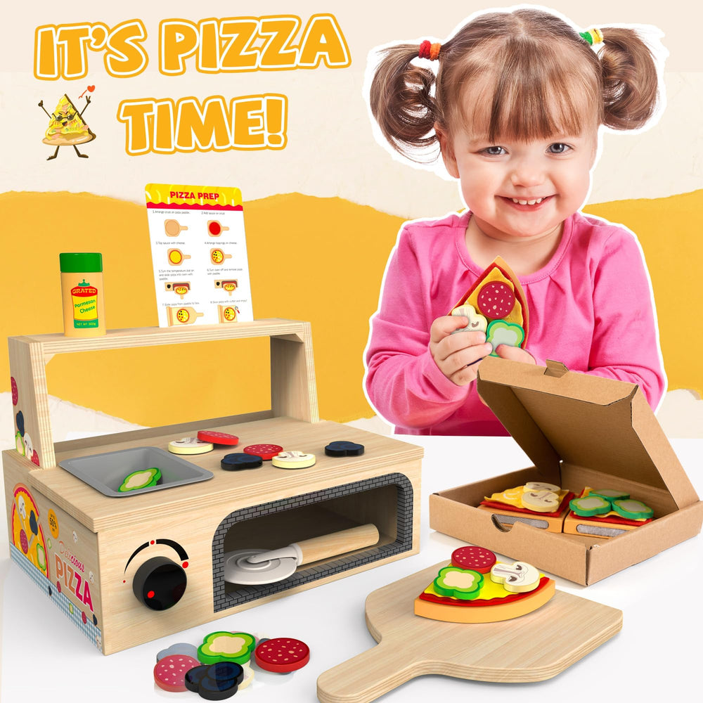 WOODMAM pizza toy makes a charming gift for young chefs.