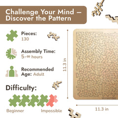 Woodsters Aztec Labyrinth design highlighting the challenging maze layout