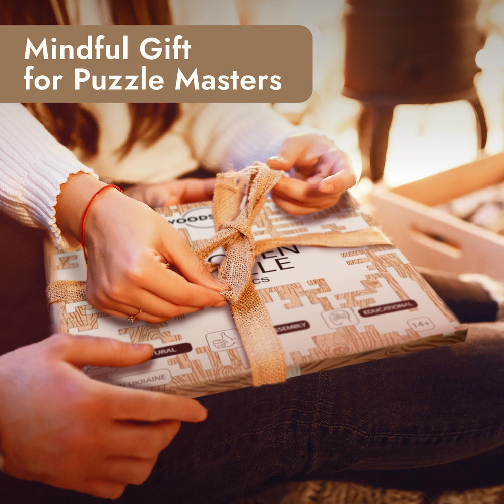 Woodsters Durable wood jigsaw showcasing sturdy construction for long-lasting puzzling