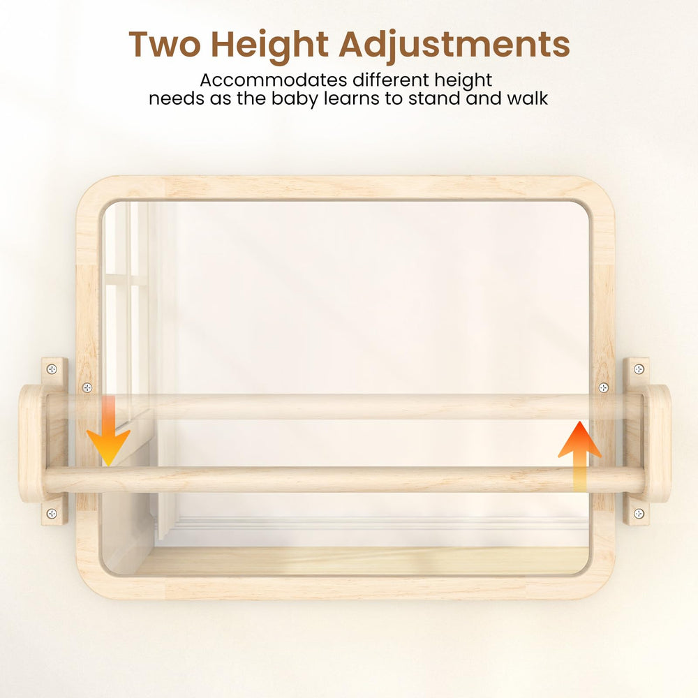 Woodtoe natural pine frame highlights safe smooth surfaces.