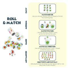 Woody Wonders Roll & Match color dice boost quick color matching and memory